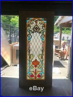 Beautiful Hand Made Stained Glass Victorian Style Entry Door Jh360