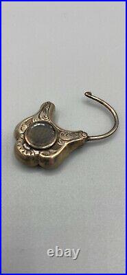 Beautifully Hand Chased Antique Victorian Silver Padlock LocketPendantCharm