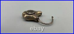 Beautifully Hand Chased Antique Victorian Silver Padlock LocketPendantCharm