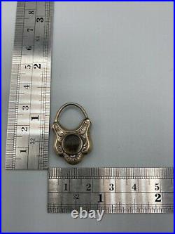 Beautifully Hand Chased Antique Victorian Silver Padlock LocketPendantCharm