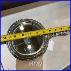 Best Victorian Nymph Fairy Floral Antique Silverplate Hand Mirror