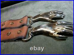Brass Ladies Clasping Hand Made Victorian Style Women Vintage Belt Buckle