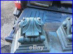 C1850/60 pair hand carved corbel brackets roof eave elements 12X 10.5X 7.5