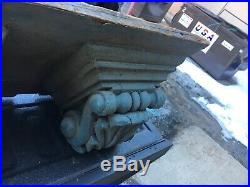 C1850/60 pair hand carved corbel brackets roof eave elements 12X 10.5X 7.5
