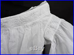 CIVIL War Era Young Girls Summer Bodice For Dress W Rich Hand Embroidery