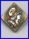 Cameo Brooch Antique 19th God Hermes Victorian Style Hand Carved Brass Shell Pin