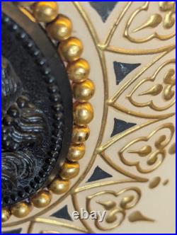 Cameo Vase, Antique French Napoleon White Opaline 13Tall, Rare