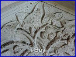 DECORATIVE hand carved VINES victorian GABLE pediment 113 L x 27 H x 10 deep