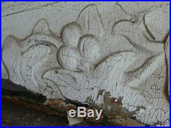 DECORATIVE hand carved VINES victorian GABLE pediment 113 L x 27 H x 10 deep