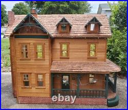 DOLLHOUSE Large Vintage Custom-Built ONE OF A KIND! Hand-Made Crafted 112 Scale