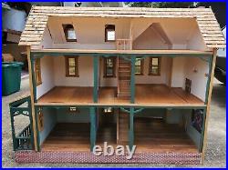 DOLLHOUSE Large Vintage Custom-Built ONE OF A KIND! Hand-Made Crafted 112 Scale