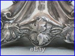 Early 1900s Hand Made 19oz Sterling Silver Pair of Shabbat Candle Sticks 9284