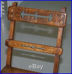 English Oak Library Chair Metamorphic Steps Circa 1890 Arts & Crafts Hand Made