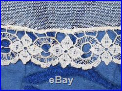 Exceptional ANTIQUE Victorian LACE Skirt 1800s Hand Made Embroidered Bobbin Lace