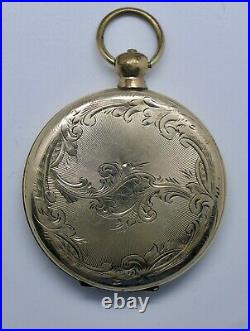 Exquisite Locket Gold-Filled Hand-Etched Scenic Lg Victorian Valentine's Day