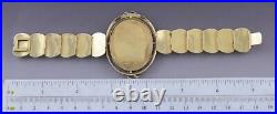 Fantastic c1850 Victorian 14k Gold Hand Painted Miniature Portrait Bracelet
