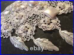 Fashion jewelry woman choker necklace pearl embroidered weeding collier macramè
