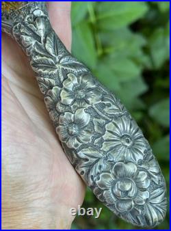 GORHAM Sterling Silver Antique Victorian Repousse Vanity hand Brush