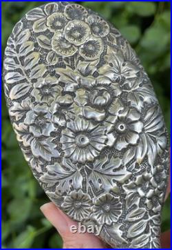 GORHAM Sterling Silver Antique Victorian Repousse Vanity hand Brush