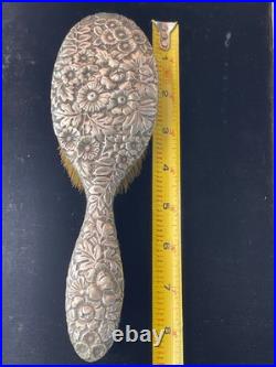 GORHAM Sterling Silver Antique Victorian Repousse Vanity hand Brush