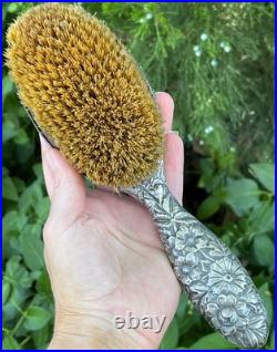 GORHAM Sterling Silver Antique Victorian Repousse Vanity hand Brush