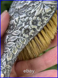 GORHAM Sterling Silver Antique Victorian Repousse Vanity hand Brush