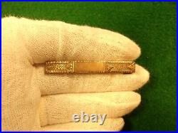 Gorgeous Old Vtg Antique 10k Rose Gold Hand Carved Victorian Era Bar Brooch Pin