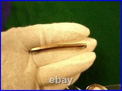 Gorgeous Old Vtg Antique 10k Rose Gold Hand Carved Victorian Era Bar Brooch Pin