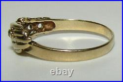 Gorgeous, Rare, Antique Victorian Birmingham 1883 Fede Gimmel Diamond Hand Ring