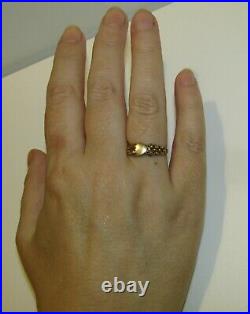 Gorgeous, Rare, Antique Victorian Birmingham 1883 Fede Gimmel Diamond Hand Ring