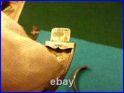 Gorgeous Vtg Antique Victorian Hand Carved Sterling Silver Wide & Hinged Bangle