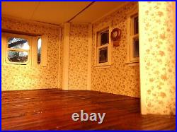 HUGE OVER 42 TALL Hand Built 112 Wooden Victorian Mansion Dollhouse Vintage