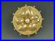Hand Chased Victorian 14k Gold Pearl Flower Pin Brooch