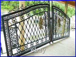 Hand Made Estate Cast Iron Victorian Style Lion Driveway Gates Gate#8