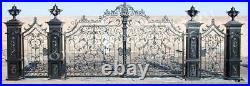 Hand Made Wrought Iron Large Victorian Style Driveway Gates Idg6
