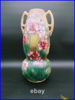 Hand Painted Double Handle Vase Victorian