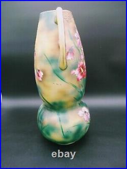 Hand Painted Double Handle Vase Victorian
