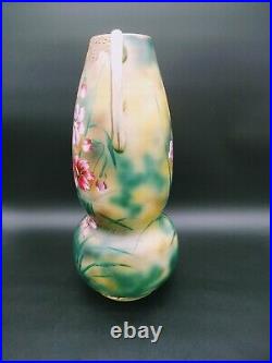 Hand Painted Double Handle Vase Victorian