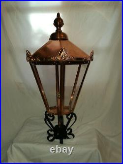 Hand made 6 sided copper lamp