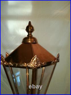 Hand made 6 sided copper lamp