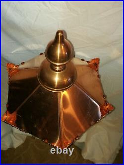 Hand made 6 sided copper lamp