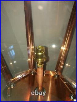 Hand made 6 sided copper lamp