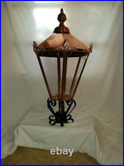 Hand made 6 sided copper lamp