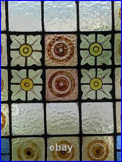 Hand painted Mid Victorian stained glass panel renovated