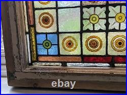 Hand painted Mid Victorian stained glass panel renovated