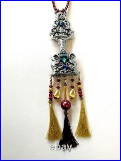Jewelry woman fashion necklace pendant victorian vintage gothic gold silver bib