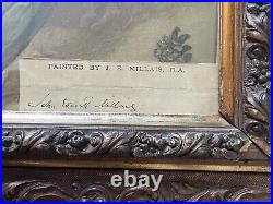 John Everett Millais Hand SIGNED Victorian Chromolithograph Little Miss Gamp