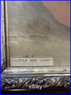 John Everett Millais Hand SIGNED Victorian Chromolithograph Little Miss Gamp