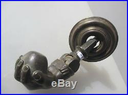 Large Victorian Brass Door Knocker Lady Hand Holding Ball Antique Chateau Manor