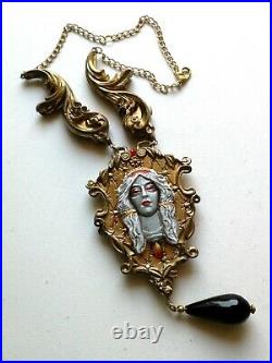 Luxury jewelry necklace vintage style pendant woman accessories antique art deco